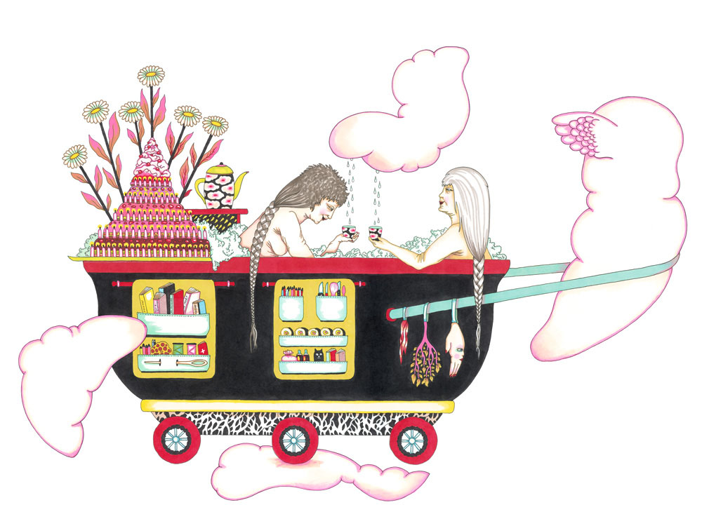 19_Bain - Illustrations du livre Une amie pour la vie. Editions Thierry Magnier_2012
